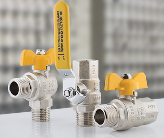 Brass gas ball valves