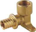 Axial wall elbow with fixing bracket