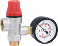 Safety valve M/F with 1/4" pressure gauge