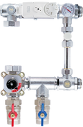 Pump-mixing unit with overheating protection