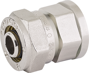 Straight compression fitting with female thread