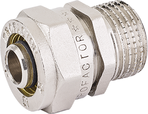 Straight compression fitting with male thread