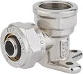 Wall-mounted compression elbow with female thread