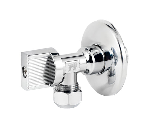 Angle collet valve, metal handle — view 1