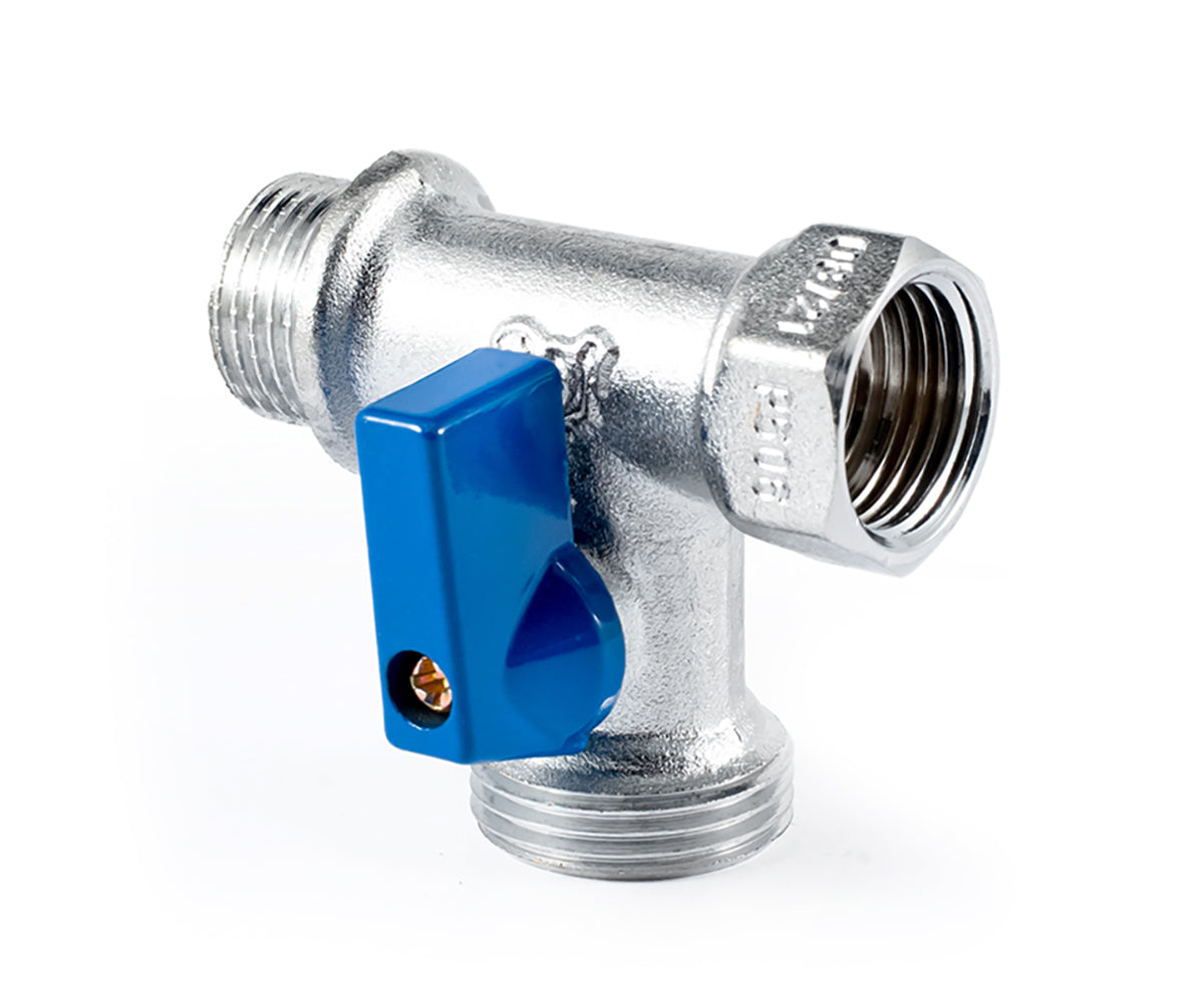 Three-way ball valve for CMA, metal handle — view 3