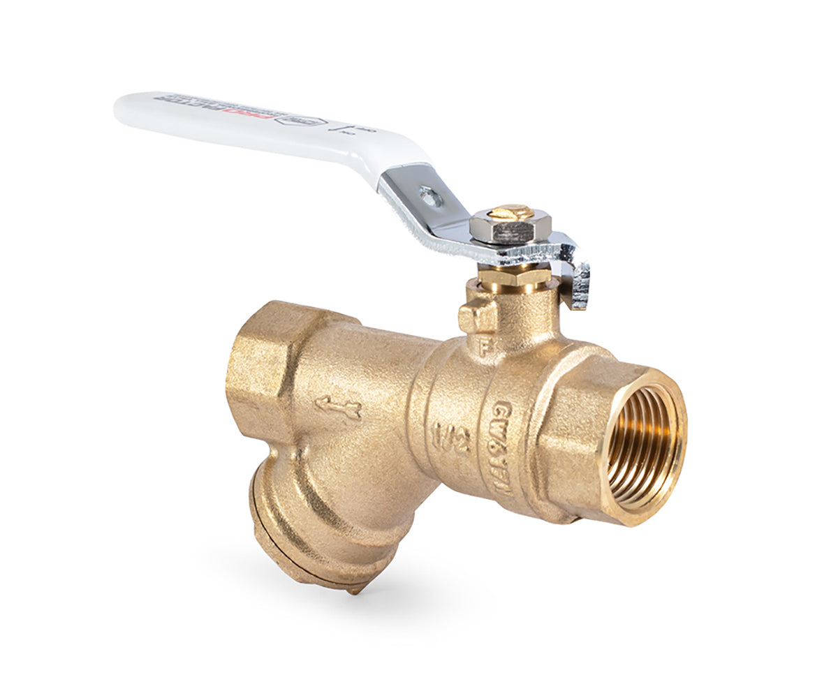 Ball valve with filter, lever handle — view 5
