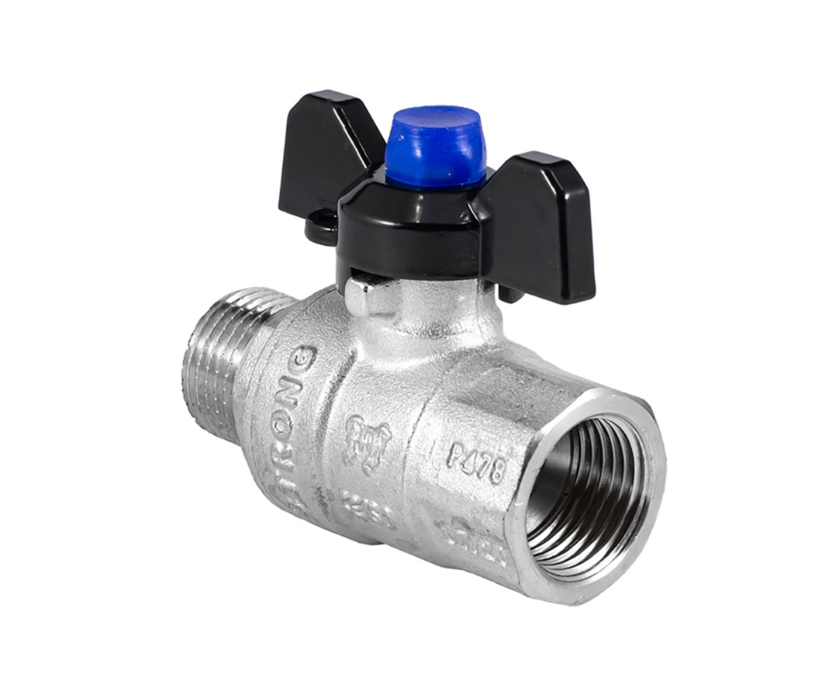 Ball valve «STRONG», F/M, butterfly handle — DN 15 / ½", view 2