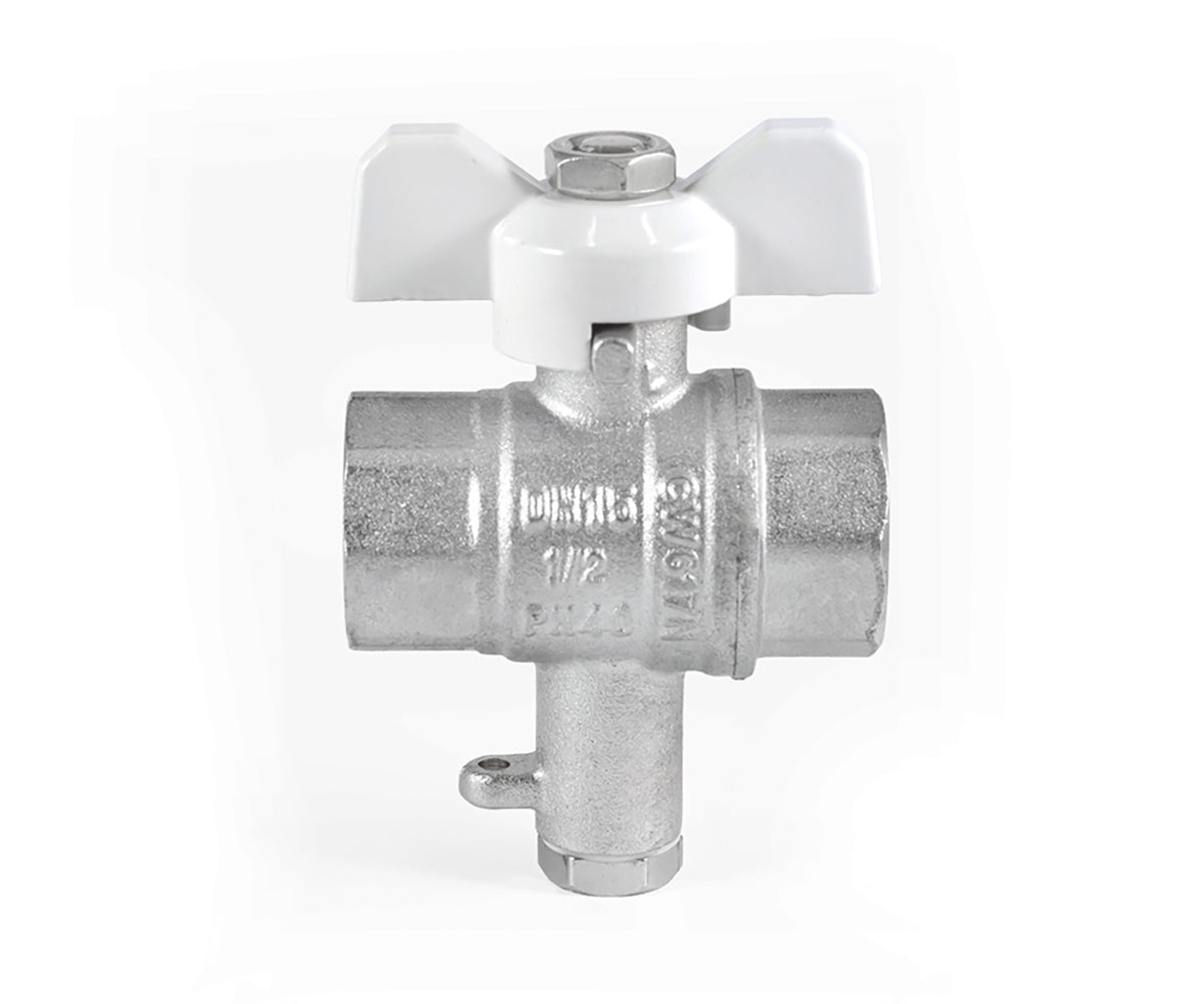 Ball valve «STANDARD» F/F with M10 outlet for temperature sensor — DN 15 / ½", view 6
