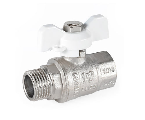 Ball valve «STANDARD», F/M, butterfly handle — DN 15 / ½", view 1