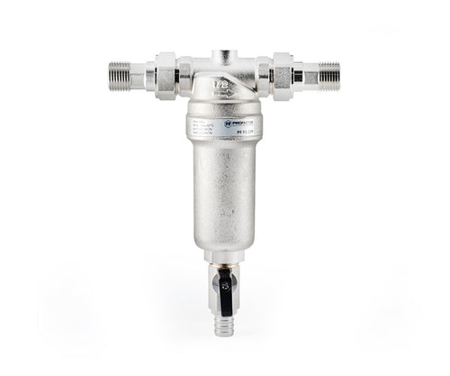 Backwash filter with brass bowl for hot water — view 2