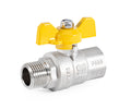 Gas ball valve, F/M, butterfly handle — view 1