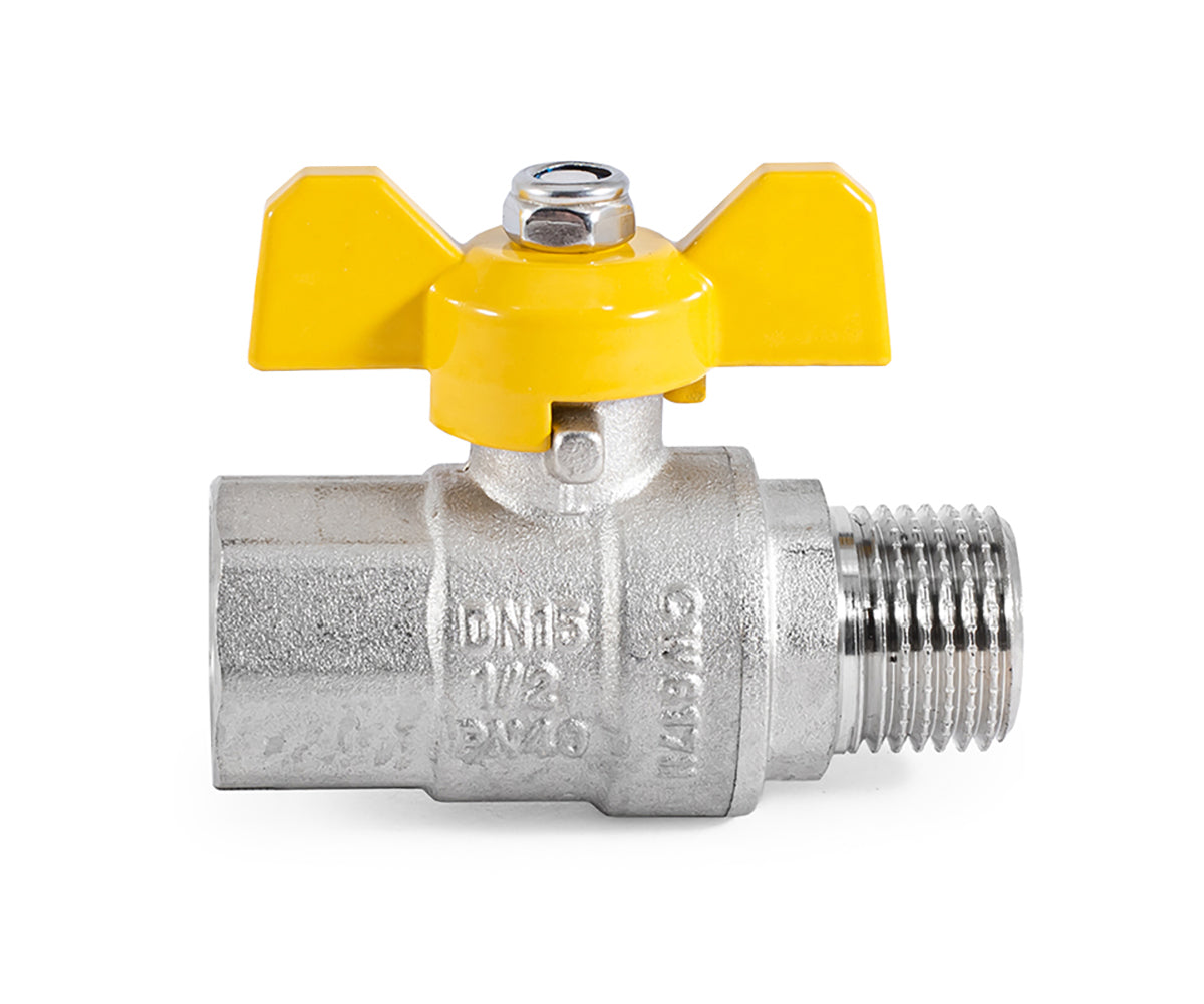 Gas ball valve, F/M, butterfly handle — view 4