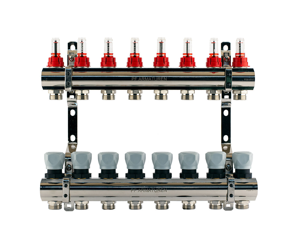 Manifold group with flow meters and thermostatic valves — PF MB 800.8