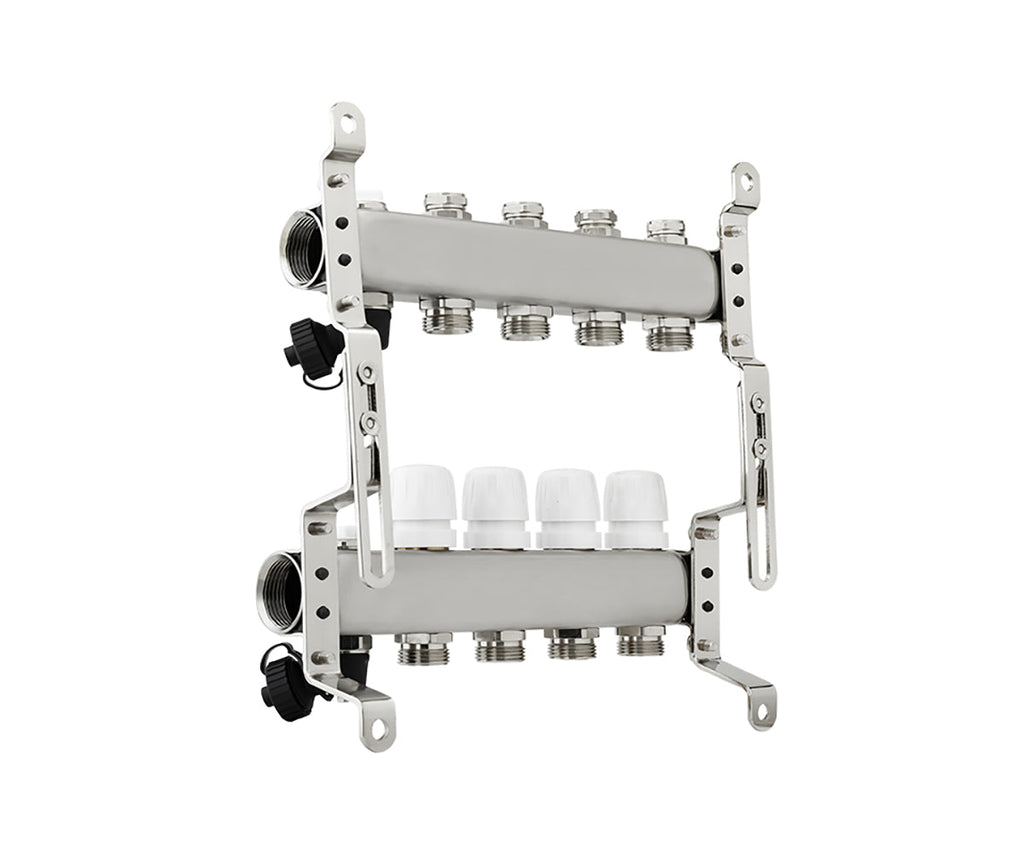 Manifold group with preset and thermostatic valves, drain valves and air vents — PF MB 808.4, ракурс 5