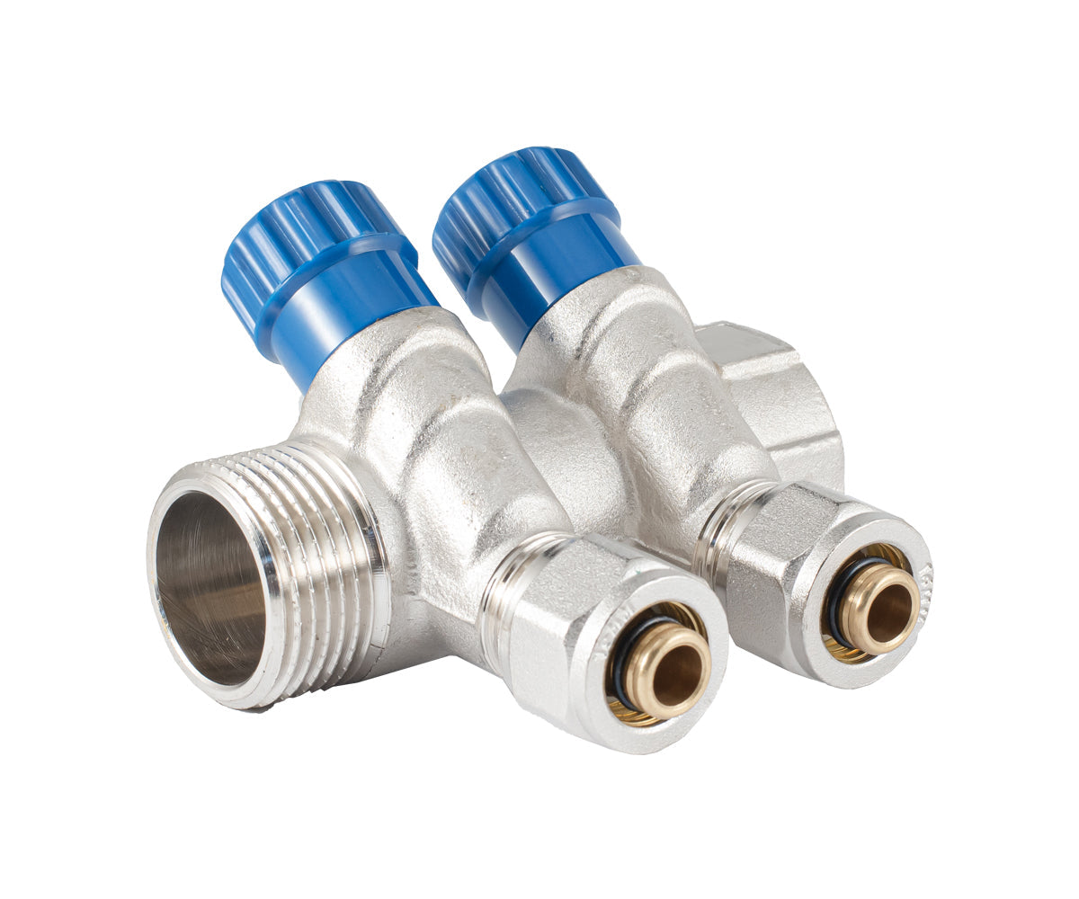 Manifold with regulating valves and compression fittings, F/M — PF MVP 269.2C