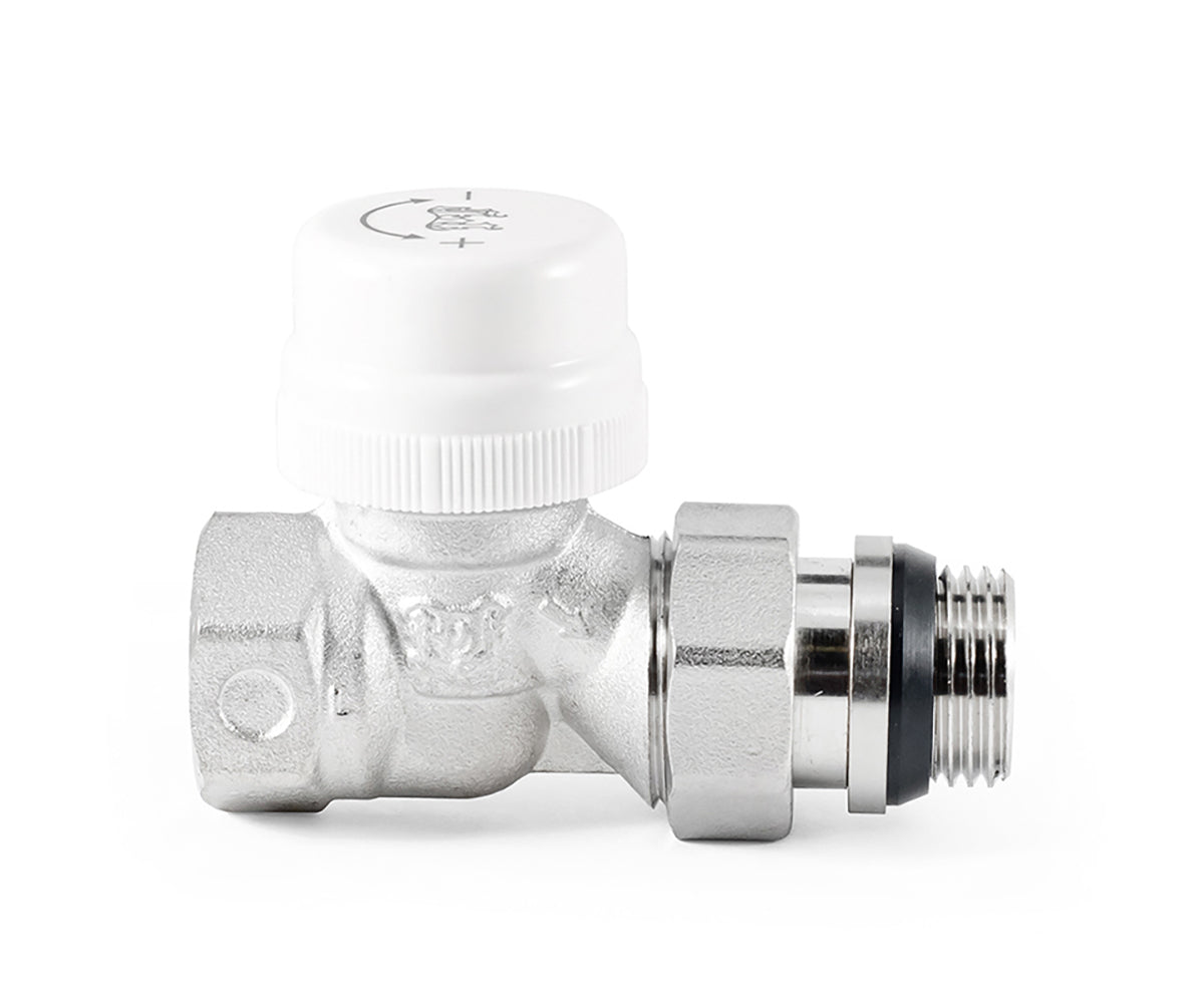 Straight thermostatic radiator valve with O-ring seal at tailpiece — view 5