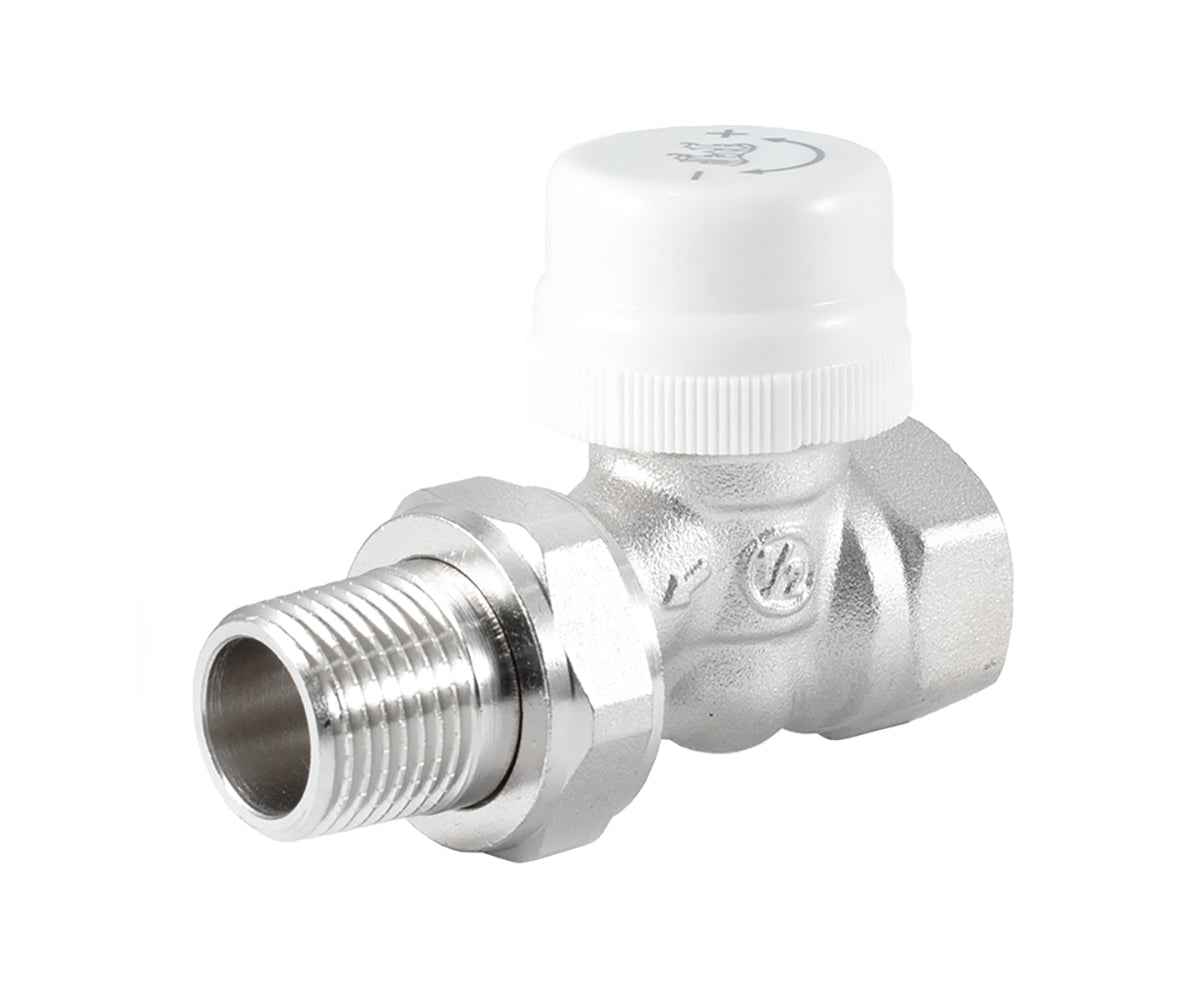 Straight thermostatic radiator valve — view 1