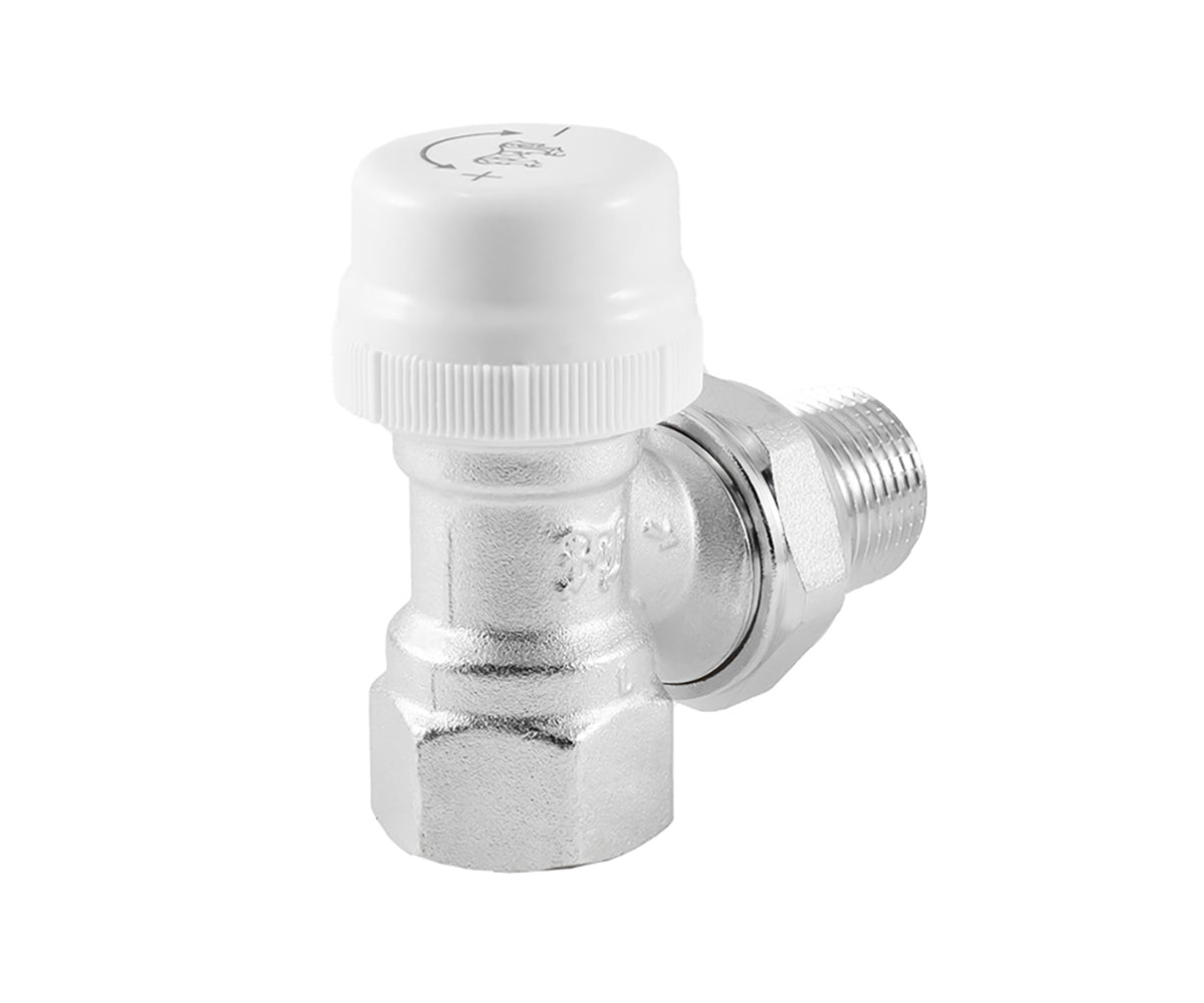 Angled thermostatic radiator valve — view 4