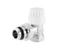 Angled thermostatic radiator valve with presetting and O-ring seal at tailpiece — view 1