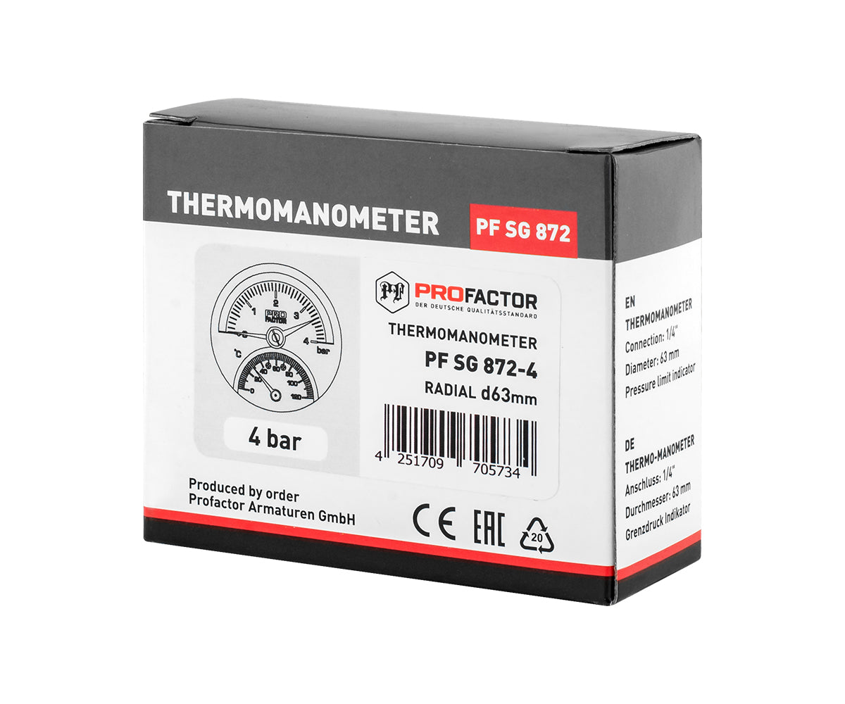 Thermomanometer d 63 mm, radial connection — PF SG 872-4, view 7
