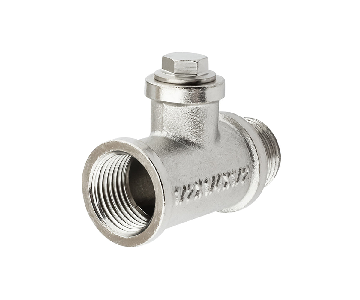 Tee for installation of ¼" pressure gauge / thermometer with cap F/F/M — view 3