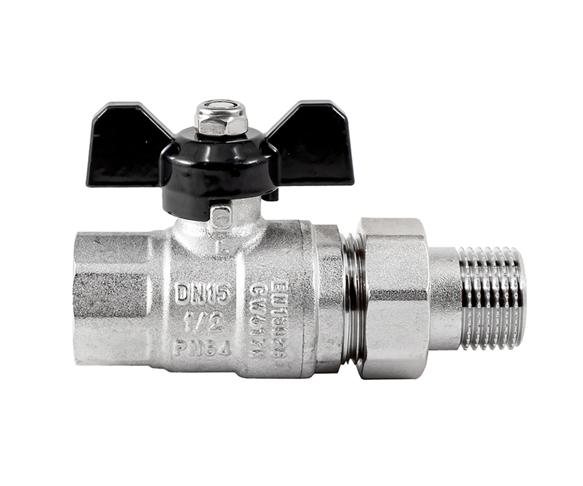 Ball valve «STRONG», with union, butterfly handle — DN 15 / ½", view 5