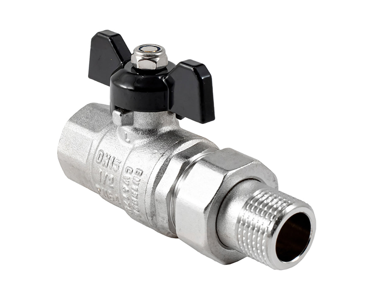 Ball valve «STRONG», with union, butterfly handle — DN 15 / ½", view 6