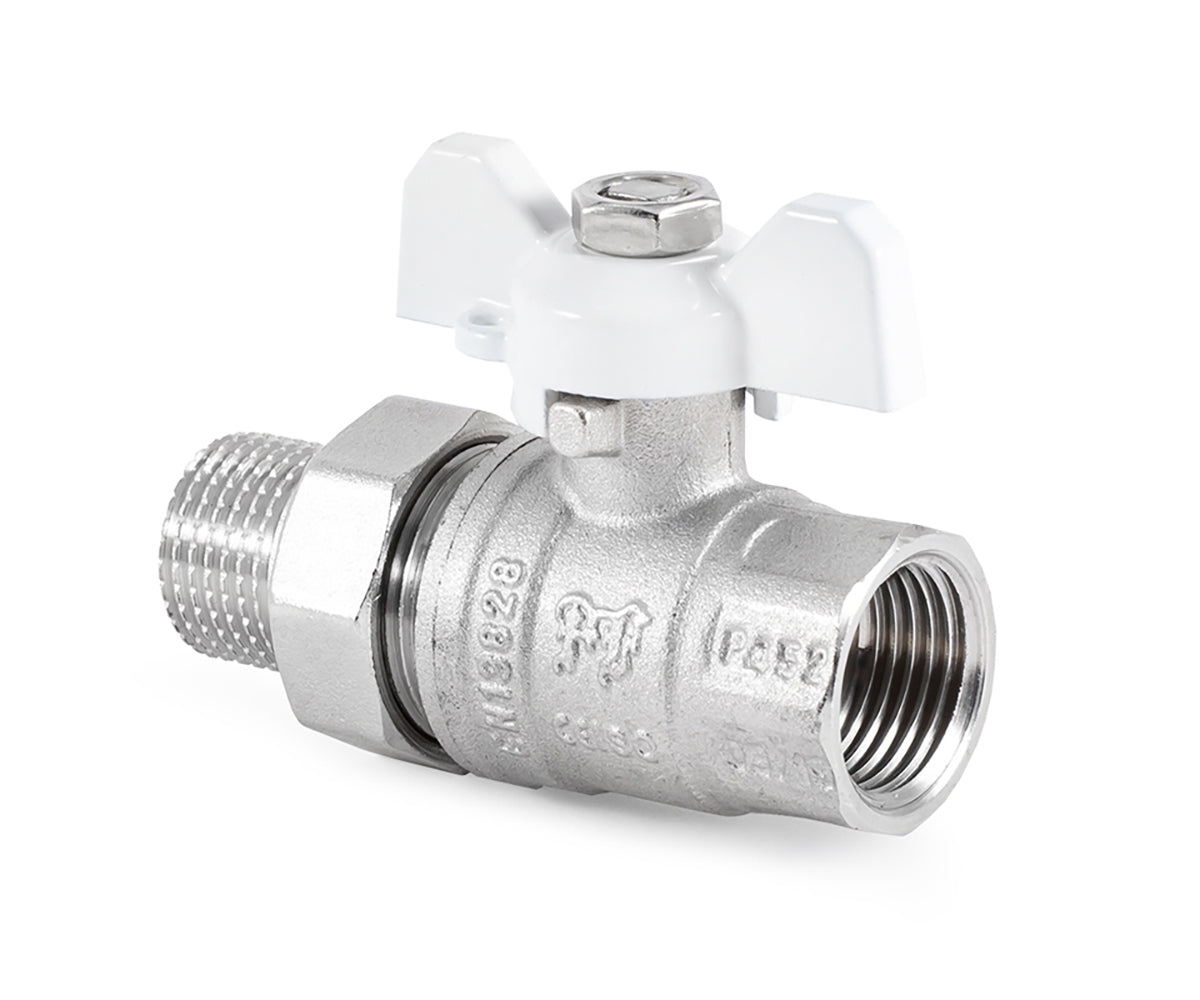Ball valve «STANDARD» with union, butterfly handle — DN 15 / ½", view 3