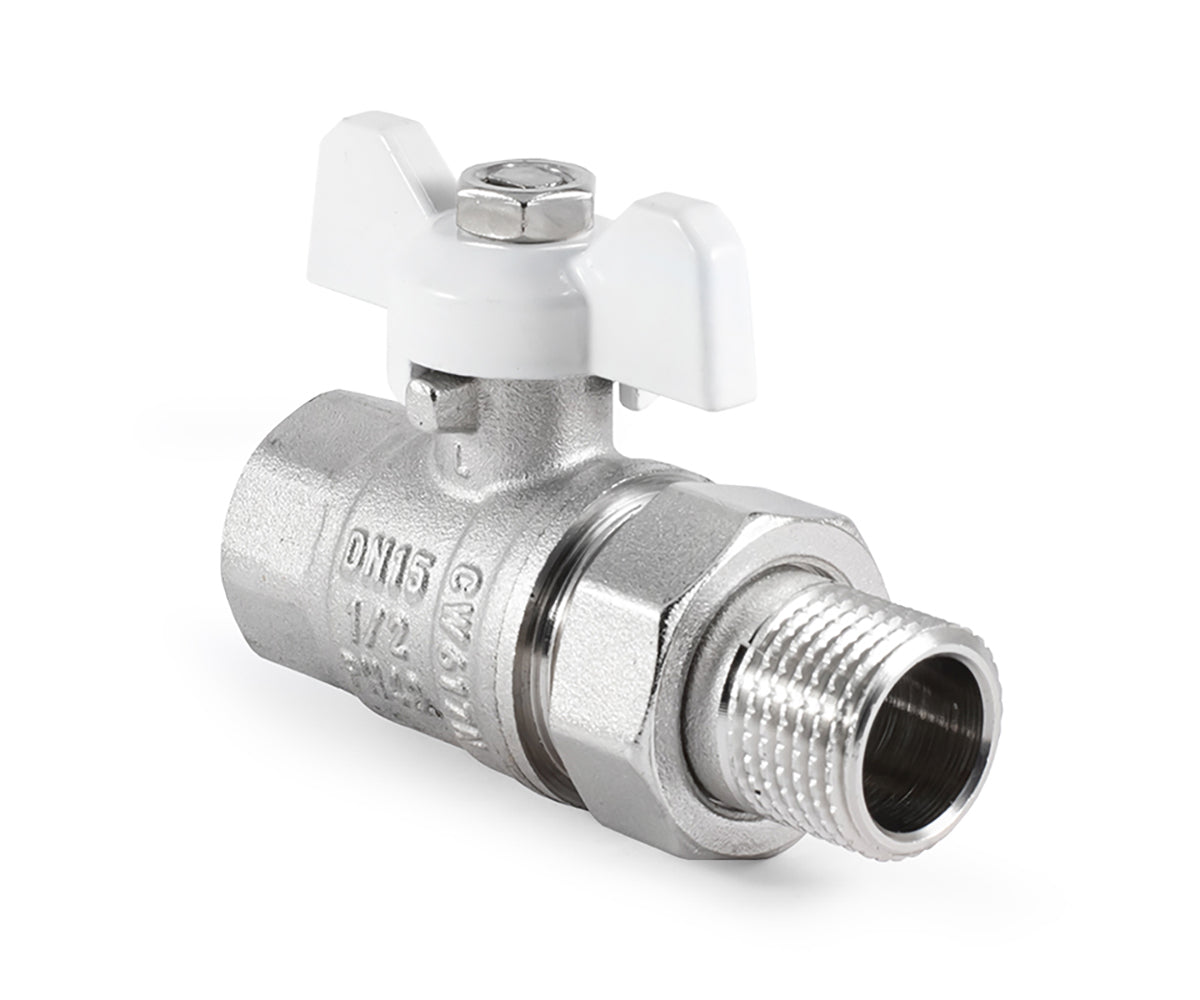 Ball valve «STANDARD» with union, butterfly handle — DN 15 / ½", view 5