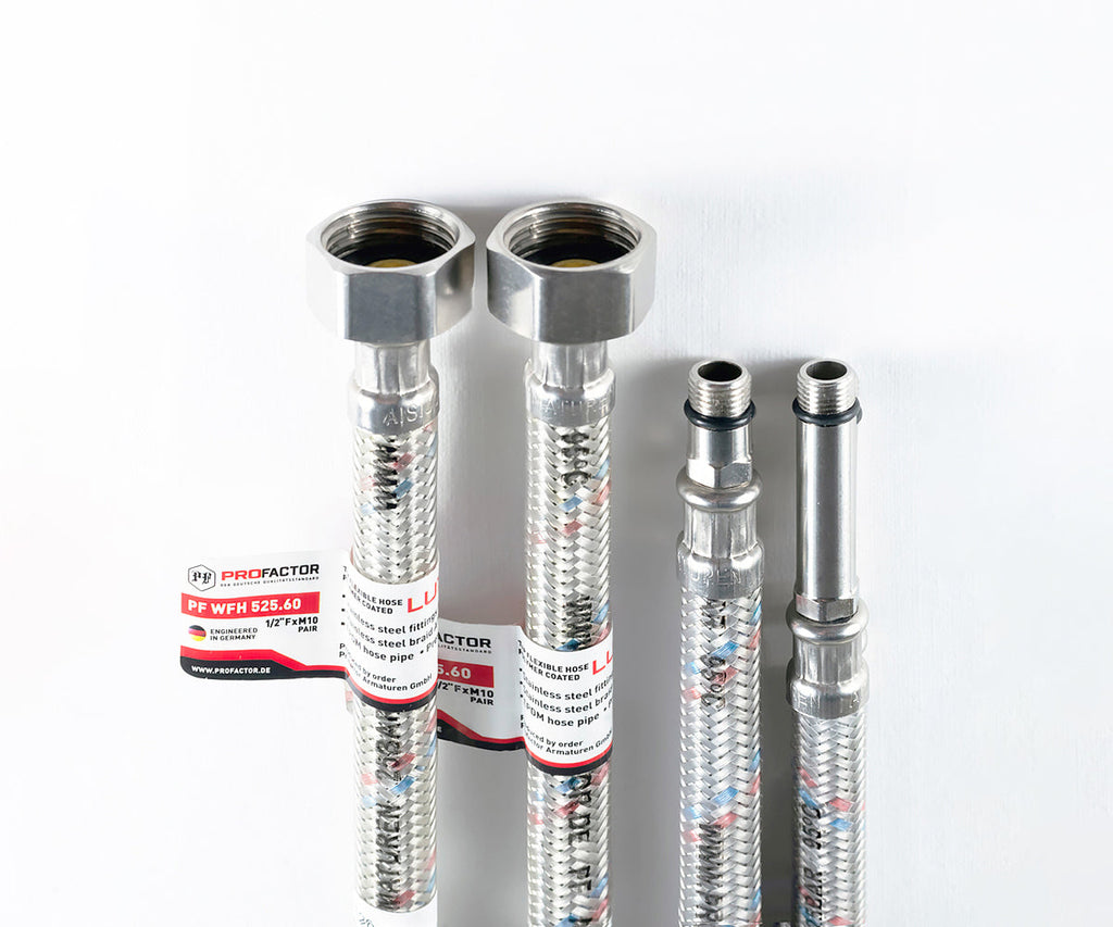 Flexible connection «LUXE» for mixers ½" x M10 (pair) — ракурс 2