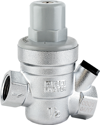 Diaphragm pressure reducing valve with 1/4" gauge port
