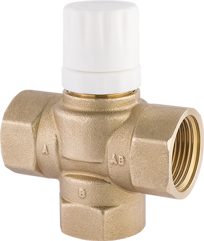 Three-way regulating diverting valve