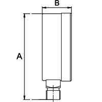Termomanometri d 63 mm, radiaaliliitäntä