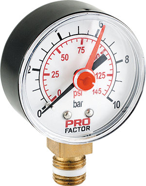 Pressure gauge d 53 mm, radial connection