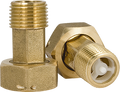 Set of connectors for water meter with gaskets
