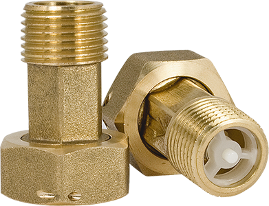 Set of connectors for water meter with gaskets