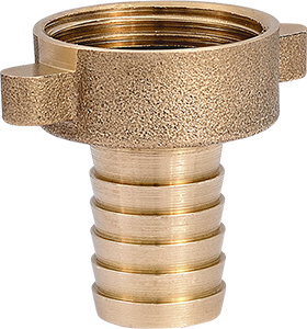 Hose tail with union nut and gasket