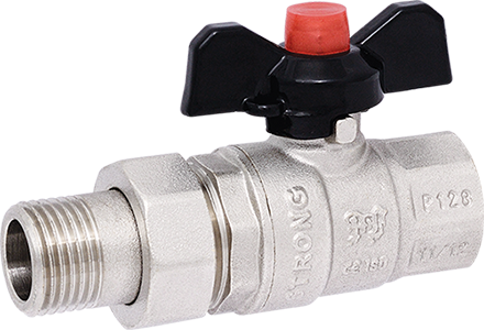 Ball valve «STRONG», with union, butterfly handle