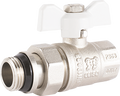 Ball valve «STANDARD» with union and O-ring seal, butterfly handle