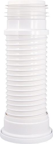 WC connection pipe reinforced with nylon spiral, Push-fit system