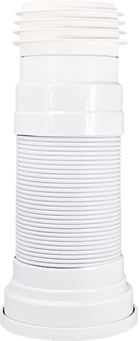 Telescopic WC connection pipe reinforced with steel spiral