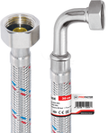 Flexible water connection ½" F/F with angle outlet